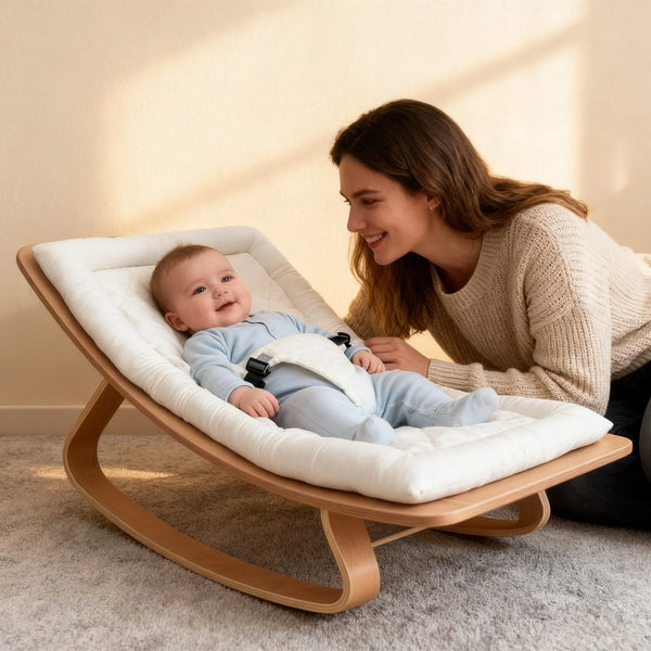 2-in-1 Babyliege aus Buchenholz