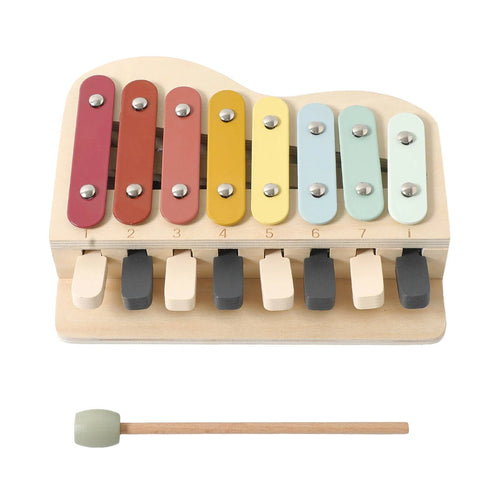 2-in-1 Holz Xylophon & Klavier für Kinder – Musikinstrument