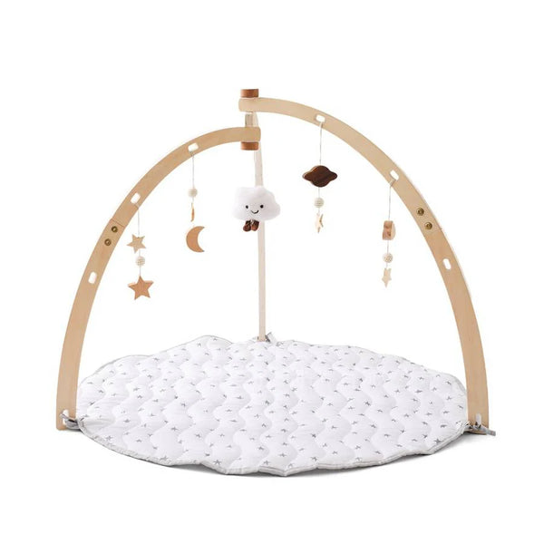 Baby Spielmatte Holzbogen – Wolke & Sterne